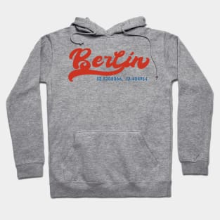 Berlin GPS Coordinates 70s Hoodie